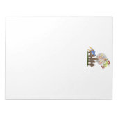 かわいいカントリーエンジェル水やり花 ノートパッド (正面)