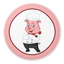 かわいいカントリーキッチン豚の装飾 セラミックノブ