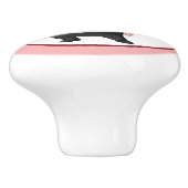 かわいいカントリーキッチン豚の装飾 セラミックノブ (側面)