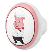 かわいいカントリーキッチン豚の装飾 セラミックノブ (右)