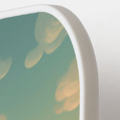 かわいいカントリークラウドフワフワ羊のモノグラム ピックルボールラケット (左詳細)