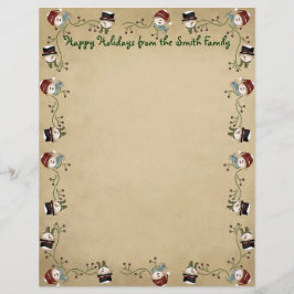 かわいいカントリークリスマスのレターヘッド