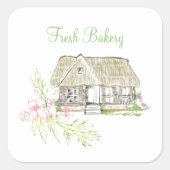 かわいいカントリーコテージ自家製プロダクトシール スクエアシール (正面)