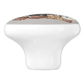 かわいいカントリーコーヒーバーの鶏 セラミックノブ (側面)