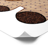 かわいいカントリースタイルテディベア赤ちゃんシャワー ポスター (角)