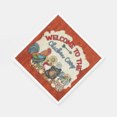 かわいいカントリーチキンコープウェルカムパーティー スタンダードランチョンナプキン (角)