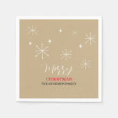 かわいいカントリービレッジスノーホワイトクリスマス スタンダードカクテルナプキン (正面)