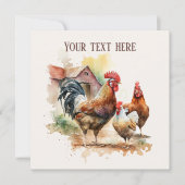 かわいいカントリーファームの情報の追加パーティー 招待状 (正面)