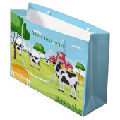 かわいいカントリーファーム追加文字 ラージペーパーバッグ (正面アングル)