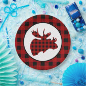 かわいいカントリームースのヘッドパーティー ペーパープレート (パーティー)