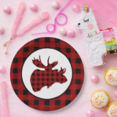 かわいいカントリームースのヘッドパーティー ペーパープレート (パーティー)