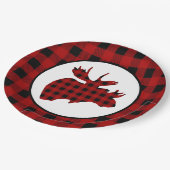 かわいいカントリームースのヘッドパーティー ペーパープレート (アングル)