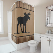 かわいいカントリームースの装飾 シャワーカーテン (インサイチュ)