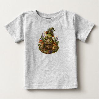 かわいいカントリーロアのカエル魔女ベビーTシャツ ベビーTシャツ
