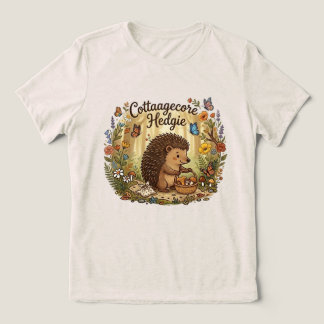 かわいいカントリーロア・ハリネズミのキノコ狩り トライブレンドTシャツ