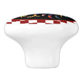 かわいいカントリーロースターファームハウスデコル セラミックノブ (側面)