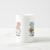 かわいいカントリー格言チキン好き ボーンチャイナマグカップ (正面)