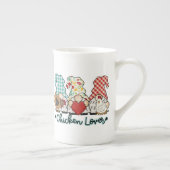 かわいいカントリー格言チキン好き ボーンチャイナマグカップ (右)