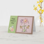 かわいいカントリー調の花の母の日カード カード (黄色い花)