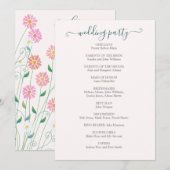 かわいいカントリー+デイジーの結婚式プログラム プログラム (正面/裏面)