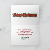 かわいいカーディナルのクリスマスカード カード (内部)