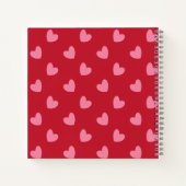 かわいいカートゥーンのぞうさん 赤白 子供 スケッチブック ノートブック (裏面)