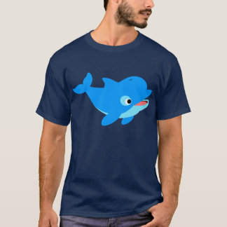 かわいいカートゥーンのイルカTシャツ Tシャツ