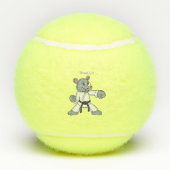 かわいいカートゥーンのキリンが空手やってるアニメ テニスボール (裏面)