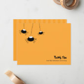 かわいいカートゥーンのクモたち フラット サンクス ノート (正面/裏面インサイチュ)