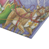 かわいいカートゥーンのクリスマス サンタクロースのそり 鹿 カッティングボード (角)