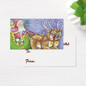 かわいいカートゥーンのクリスマス サンタクロースのトナカイのそり (デスク)