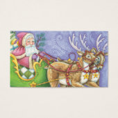 かわいいカートゥーンのクリスマス サンタクロースのトナカイのスレー (正面)