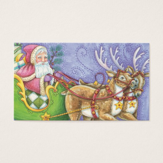 かわいいカートゥーンのクリスマス サンタクロースのトナカイのスレー (正面)