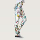 かわいいカートゥーンのクリスマス・ポーラーベア・ペンギンパーティ レギンス (右)