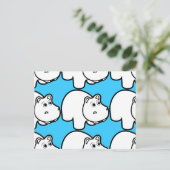 かわいいカートゥーンのヒポポ ポストカード (スタンド正面)