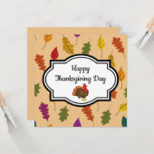 かわいいカートゥーンの七面鳥 カード (正面/裏面インサイチュ)