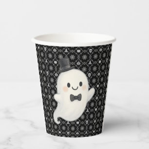 かわいいカートゥーンの幽霊 ハロウィン 紙コップ
