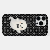 かわいいカートゥーンの幽霊 ハロウィン  iPhoneケース (裏面横)