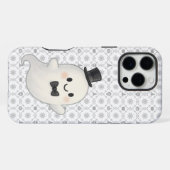 かわいいカートゥーンの幽霊 ハロウィン  iPhoneケース (裏面横)