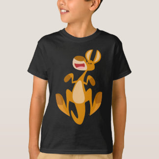 かわいいカートゥーンの跳ねるカンガルー 子供用Tシャツ Tシャツ