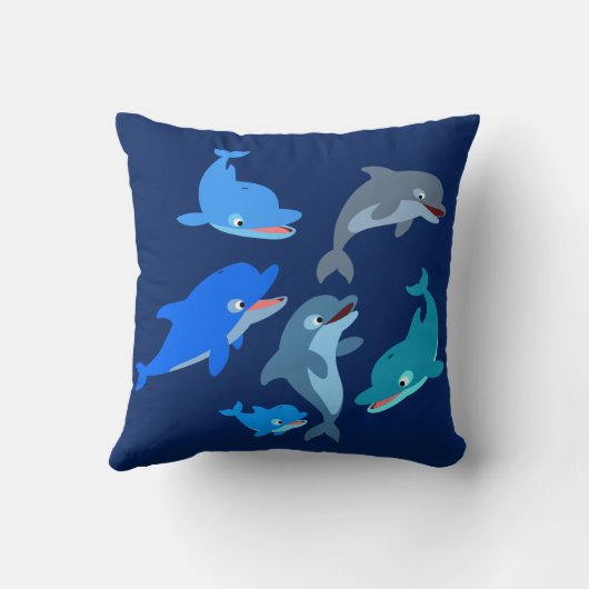 かわいいカートゥーンイルカのポッド|過去記事 クッション (裏面)