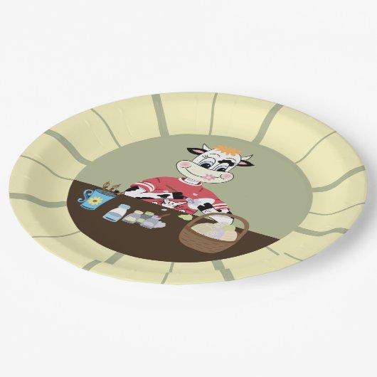 かわいいカートゥーンイースター紙プレート ペーパープレート (アングル)