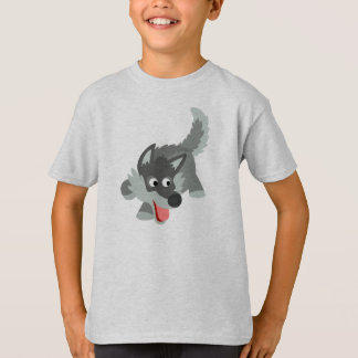 かわいいカートゥーンカオウルフの子どもTシャツ Tシャツ