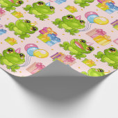 かわいいカートゥーンカガエル ラッピングペーパー (角)
