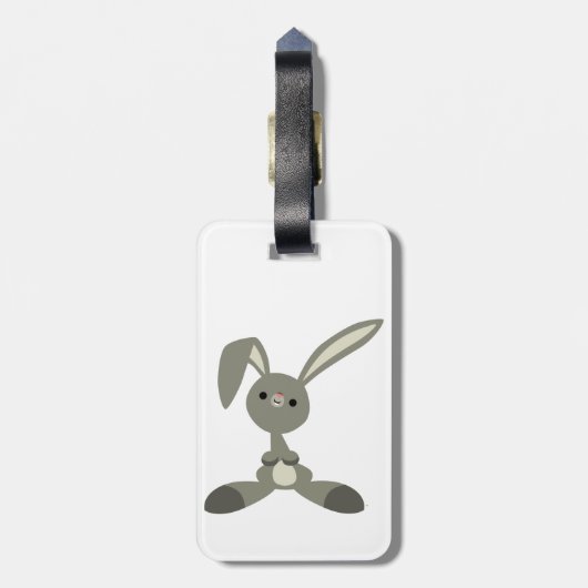 かわいいカートゥーンカートゥーンラビットラゲッジタグ ラゲッジタグ (裏面縦)