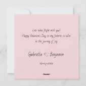 かわいいカートゥーンキリンラバー ハート バレンタインデー シーズンカード (裏面)