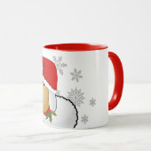 かわいいカートゥーンサンタヒツジ Bah Humbug クリスマスマグ マグカップ (正面右)