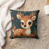 かわいいカートゥーンディアーフェスティバルリース クッション (ブランケット)