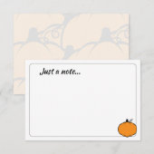 かわいいカートゥーンパンプキン オーダーメイドのメモ ノートカード (正面/裏面)