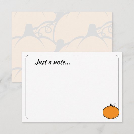 かわいいカートゥーンパンプキン オーダーメイドのメモ ノートカード (正面/裏面)